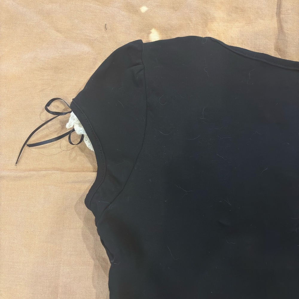 Black and Cream Women's Top.wt-40 - Picture 8 of 10